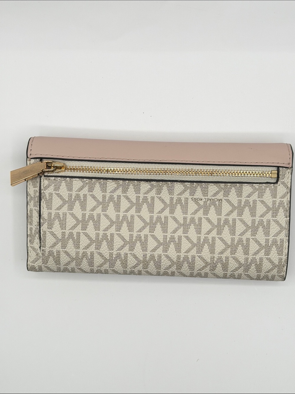 Michael Kors Pink and Cream Stripe Tote with Brown Trim and Matching Wallet - Picture 10 of 15